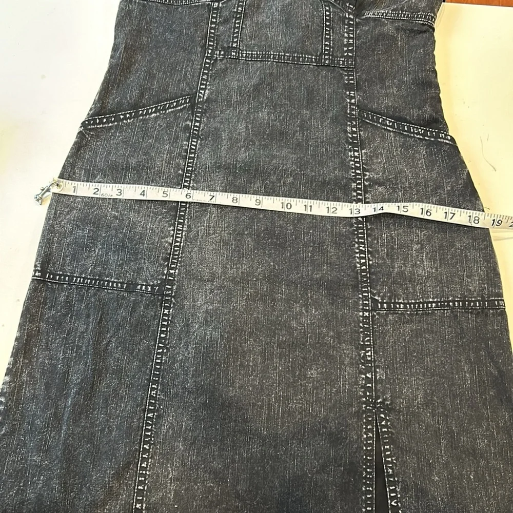 Nwt FREE PEOPLE Sz 12LUANNA DENIM MIDI DRESS IN WASHED BLACK_8
